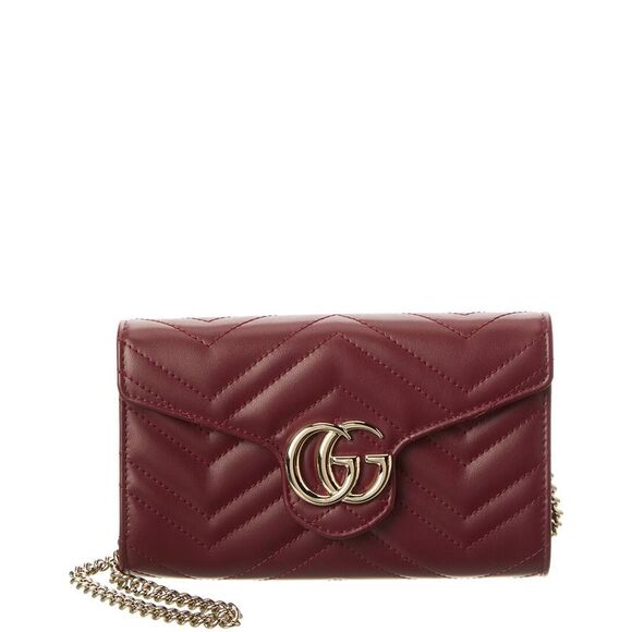Gucci Handbags - Gucci Gg Marmont Leather Crossbody, Red